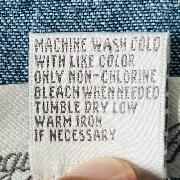 Giorgio Sant Angelo Denim Shirt Dress Size 8  70's Belted Long Sleeve Collared - Picture 12 of 12